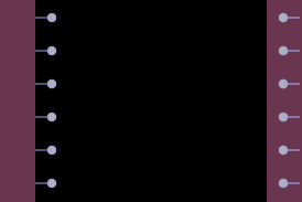 A wall with free space left and right. Normals are shown, but are missing on the left