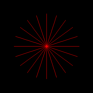 An image showing lines in a circle